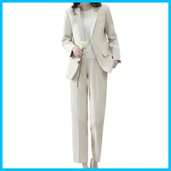 【最短発送】フォーマル おしゃれ 着せ 通勤 洗える ウエストゴム 入学式 ジャケット＋ストレートパンツ 2点セット 卒業式 パンツスーツ セットアップ 面接 レディース スーツ 通年 イノ [Yino]