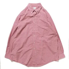 90’s USA製 ブルックスブラザーズ Makers ギンガムチェック コットン ボタンダウンシャツ (16 1/2-3) 赤×白 90年代 アメリカ製 オールド アメリカ古着 USED  ビンテージ ヴィンテージ