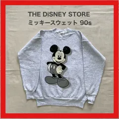 THE DiSNEY STORE　ディズニーストアー　スウェット　トレーナー　ミッキー　ミッキーマウス　長袖　裏起毛　冬物　プルオーバー　ユニセックス　男女兼用　ONESIZE　90s