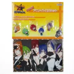 【中古】その他雑貨(キャラクター) [単品] 特製チャームストラップ6キャラセット＆描きおろし大判ブロマイド 「PS Vitaソフト MARGINAL#4 IDOL OF SUPERNOVA アニメイト限定セット」 同梱特典