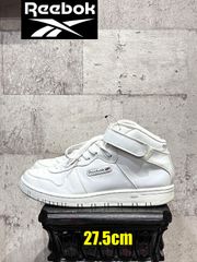 リーボック ミッドカット スニーカー 27.5cm レザー/パテント ベルクロ 白 ホワイト Reebok エナメル