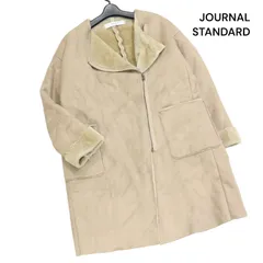 JOURNAL STANDARD ジャーナルスタンダード 秋冬 裏ボア♪ フェイク ムートン ノーカラー コート Sz.S　レディース
