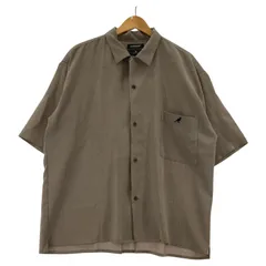 KANGOL カンゴール ワンポイント刺繡半袖シャツ sizeL/ライトブラウン
