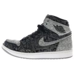 NIKE (ナイキ) AIR JORDAN 1 RETRO HIGH OG REBELLIONAIRE エアジョーダン1 レベリオネア ハイカットスニーカー ブラック/グレー US9.5/27.5cm 555088‐036