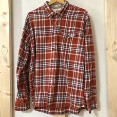 Levi's リーバイス STANDARD FIT 長袖シャツ ライトネルシャツ ボタンダウンシャツ チェックストライプ ベトナム製 メンズ オレンジ ホワイト ブルー