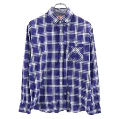 バラクータ 日本製 2WAY チェック柄 長袖 シャツ M 青系 BARACUTA メンズ 【中古】  【230305】 メール便可のサムネイル