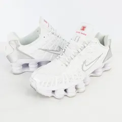 ナイキ NIKE 現行 US8.5 26.5ｃｍ SHOX TL ショックス AV3595-100 スニーカー 白 ホワイト 靴 WHITE-METALLIC SILVER-MAX ORANGE