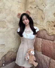 andmary アンドマリー Betty layered dress ベージュ ANDMARY】Betty layered dress