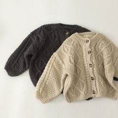 SALE!!【韓国子供服】ニットカーディガン セーター アウター シンプル