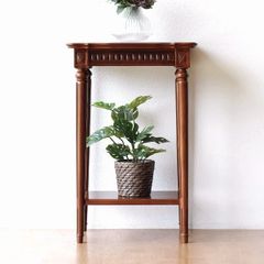 コンソールテーブル マホガニー 花台 木製 無垢材 コンソール 玄関 家具 おしゃれ 電話台 花瓶台 マホガニーコンソール 花台