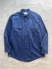 マーガレットハウエル｜オープンカラー CPOシャツ ネイビー 綿 MHL