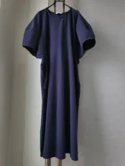 le CORMANG ネイビー パフ袖 ロング丈ワンピース