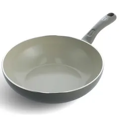 【 新品 未開封 】 グリーンパン アースカラー ウォックパン 28cm クォーツグレー CC005425-001 未使用 送料無料のサムネイル