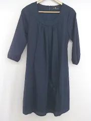 ◇ blancetblanche マタニティ 長袖 ミニ チュニックワンピース サイズ マタニティM ネイビー レディース P  【1302180000672】