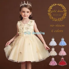 ドレス キッズ 結婚式 女の子 発表会 セレモニードレス ちょうちょう 子供ドレス 刺繍 ワンピース 袖なし お宮参り ピアノ発表会 誕生日 七五三 プレゼント xzjhjcz#