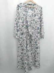◇ Θ◎ KBF+ URBAN RESEARCH 花柄 2way 長袖 ロング ワンピース ガウン サイズOne アイボリー系 レディース E  【1506300023316】