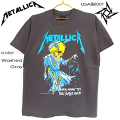 39  アメリカ製 METALLICA メタリカ Tシャツ チャコール L・XLサイズ 美品 ヘヴィメタ USA メタルバンド ロックT バンドT メンズ レディース ユニセックス ロック パンク バンド フェス ミュージックT スカル ドクロ レア 希少