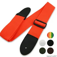 ギター ストラップ シンプル ベルト 紐 アコギ エレキギター ベース アコースティックギター エレクトリックギター レッド