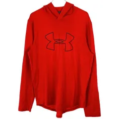 古着 メンズSM UNDER ARMOUR/アンダーアーマー スウェット プルパーカー フード トレーニングウェア レッド 1303702 gl00109