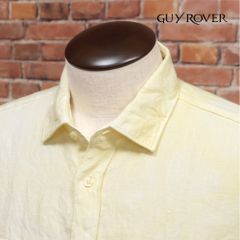 春夏/GUY ROVER/Mサイズ/清涼シャツ 3150GR127LJ.E4 麻リネン グラデーション染 イタリア製 長袖 新品/黄色/イエロー/kc367/