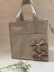 保冷バッグ　ランチバッグ　リボン　ハンドメイド　大人も子どもも　新学期　新生活