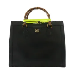 グッチ GUCCI ダイアナ ミディアム トートバッグ ハンド バンブーハンドル レザー 黒 ブラック 655658 /AQ ■OS ■OH