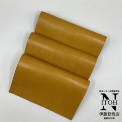インポートレザー　オイルスムース　ハギレ　A4　1.5ｍｍ　山吹色　革　本革　牛革　レザークラフト　ハンドメイド　送料無料250530-54