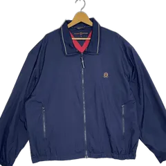 TOMMY HILFIGER GOLF/トミーヒルフィガーゴルフ ナイロンジャケット スイングトップ ブルゾン ライトアウター ワンポイント刺繡 オーバーサイズ ビッグシルエット フィリピン製 XLサイズ ネイビー