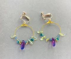 ぶどうの雫イヤリング