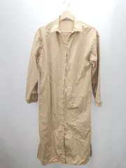 ◇ ⊇ Te chichi TERRASSE シャツ風 長袖 膝丈 ワンピース サイズＦ ベージュ系 レディース E  【1503060025161】のサムネイル