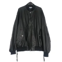 メゾンスペシャル MAISON SPECIAL ラムレザー プライムオーバー MA-1 ボンバージャケット ブルゾン 02 ブラック 黒 11231211206のサムネイル