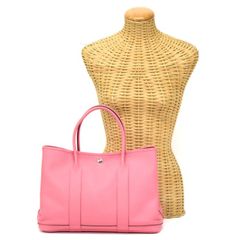 エルメス HERMES ガーデンパーティ PM 36 エプソン (レザー) SV金具 A刻印 2017年 トートバッグ ハンドバッグ 手提げかばん レディース ローズアザレ (ピンク) 正規品 中古 mbl30008