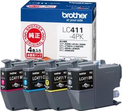 ブラザー純正　インクカートリッジ4色パック LC411-4PK