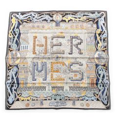 エルメス カレ90 Super Silk Quest スーパー シルク クエスト スカーフ マルチカラー【中古】のサムネイル