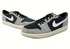 ナイキ NIKE 23年製 AIR JORDAN 1 RETRO LOW OG BLACK ELEPHANT エア ジョーダン レトロ ロー ブラック セメント AJ1 灰色 黒 メンズ靴 スニーカー グレー 27.5cm 104-shoes529