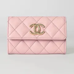新品 シャネル CHANEL カードケース CARD CASE ピンク