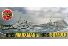 【中古】プラモデル 1/600 HMS MANXMAN ＆ HMS SUFFOLK(2艇セット) [04214]