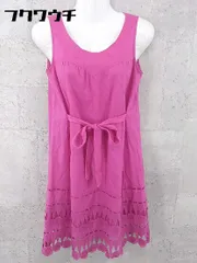 ◇ Cacharel キャシャレル ノースリーブ 膝丈 ワンピース サイズ36 ピンク レディース 【1002801012823】