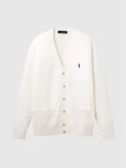 【クーポン配布中】EASTBOY イーストボーイ カーディガン レディ―ス スクール カーディガン シンプル ワンポイント おしゃれ かわいい ブランド アクリル混紡 型崩れしにくい 自由の女神 女子高生 女子中学生 学生服 2226004