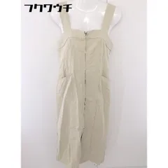 ◇ mysty woman ジップアップ スリット ノースリーブ ロング タイト ワンピース サイズ F ベージュ レディース  【中古】 【1110180004510】