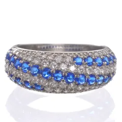 アウイナイト リング レディース プラチナ 指輪 ダイヤモンド パヴェ 刻印入り 鑑別書付き 日本製【アクセサリーマート/メルカリShops店】