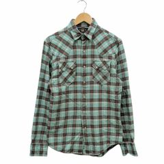 新品未使用 RRL マチ付きネルシャツ チェックシャツ マチネル 00s】RRL マチ付き ネルシャツ チェック ミントグリーン - メルカリ