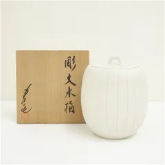 水指/水差し「紀州焼・黒潮窯」寒川八郎氏（作）＜未使用＞木箱付き 水指/水差し「紀州焼・黒潮窯」寒川八郎氏（作）＜未使用＞木箱