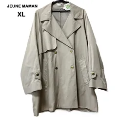 【JEUNE MAMAN/ジュネママン】XL トレンチコート スプリングコート 大きいサイズ ダブルブレスト アウター 手洗いOK（中古・未使用）
