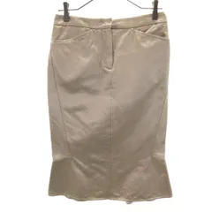 MAX MARA マックスマーラ イタリア製 ミモレ丈 マーメイドスカート 36 ベージュ レディース 古着