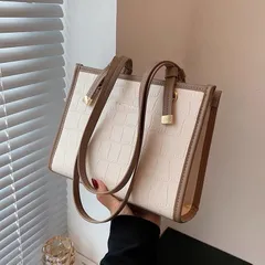 人気　PUレザー　トートバッグ　ブラウン　ビジネスバッグ　2WAY おしゃれ