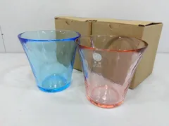 s25g-775k【中古】津軽びいどろ　にほんの色　うつろい　グラス　タンブラー　ペア　2個セット