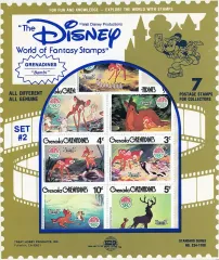 【中古】紙製品 外国切手7種セット 「バンビ」