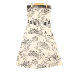 Tommy Bahama トミー・バハマ 春夏★ リネン 風景画 ワンピース ドレス Sz.XS レディース