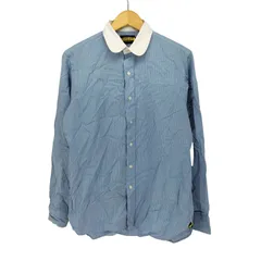 ラグビーラルフローレン Rugby Ralph Lauren 丸襟 マチ付 ストライプシャツ クレリック メンズ  15 1/2